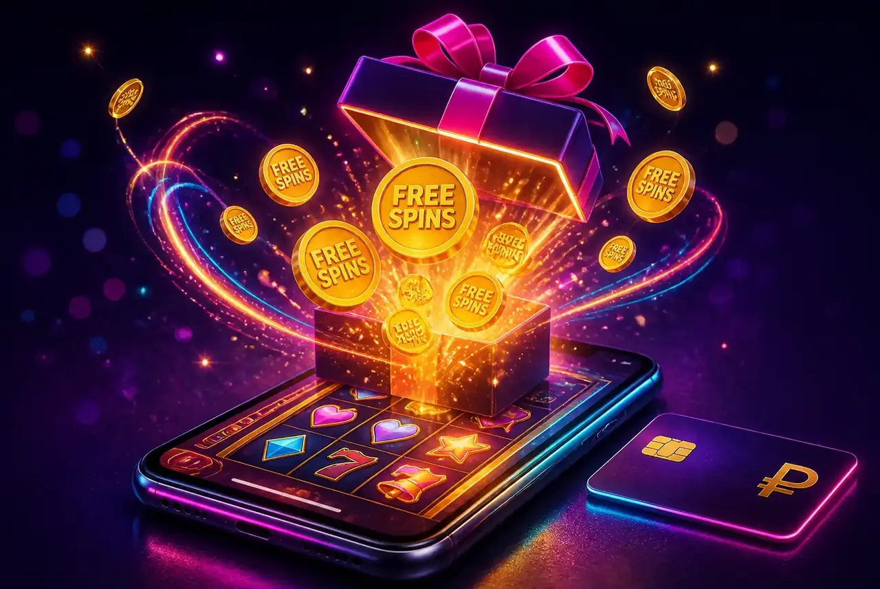 Получение приветственного бонуса и фриспинов на смартфоне