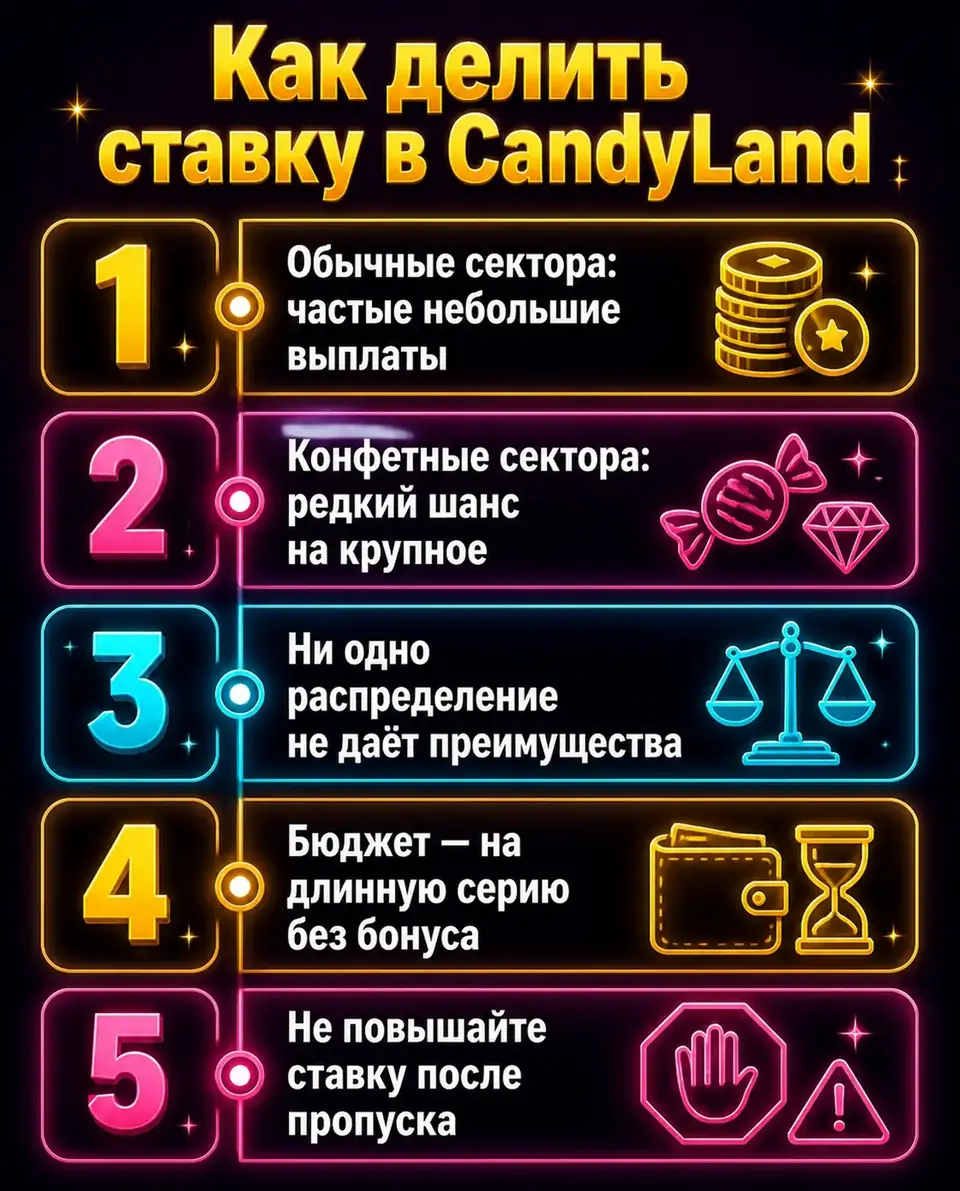 Обычные и бонусные сектора: как распределять ставку в CandyLand