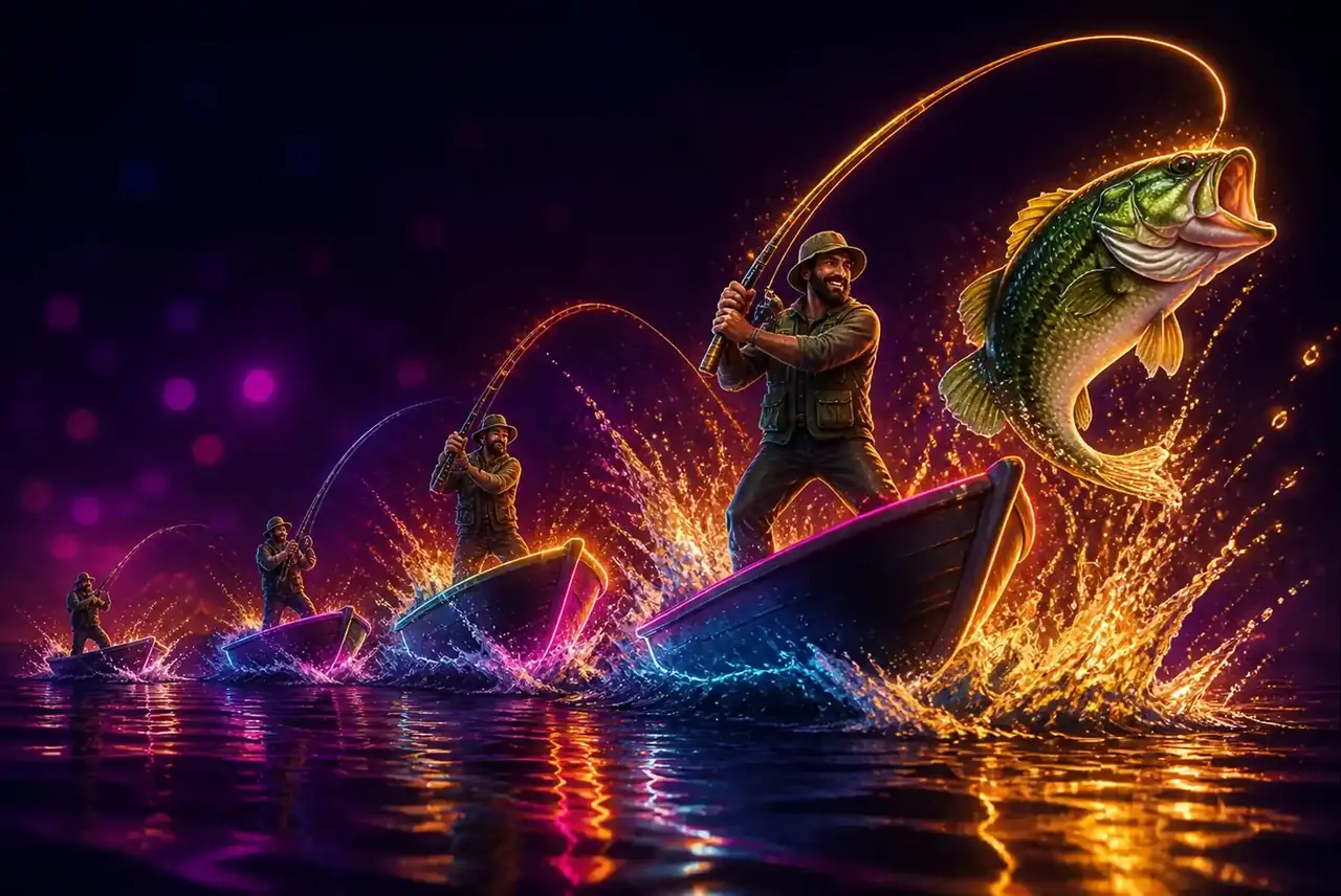Рыбак и огромный окунь: четыре версии серии Big Bass по размаху
