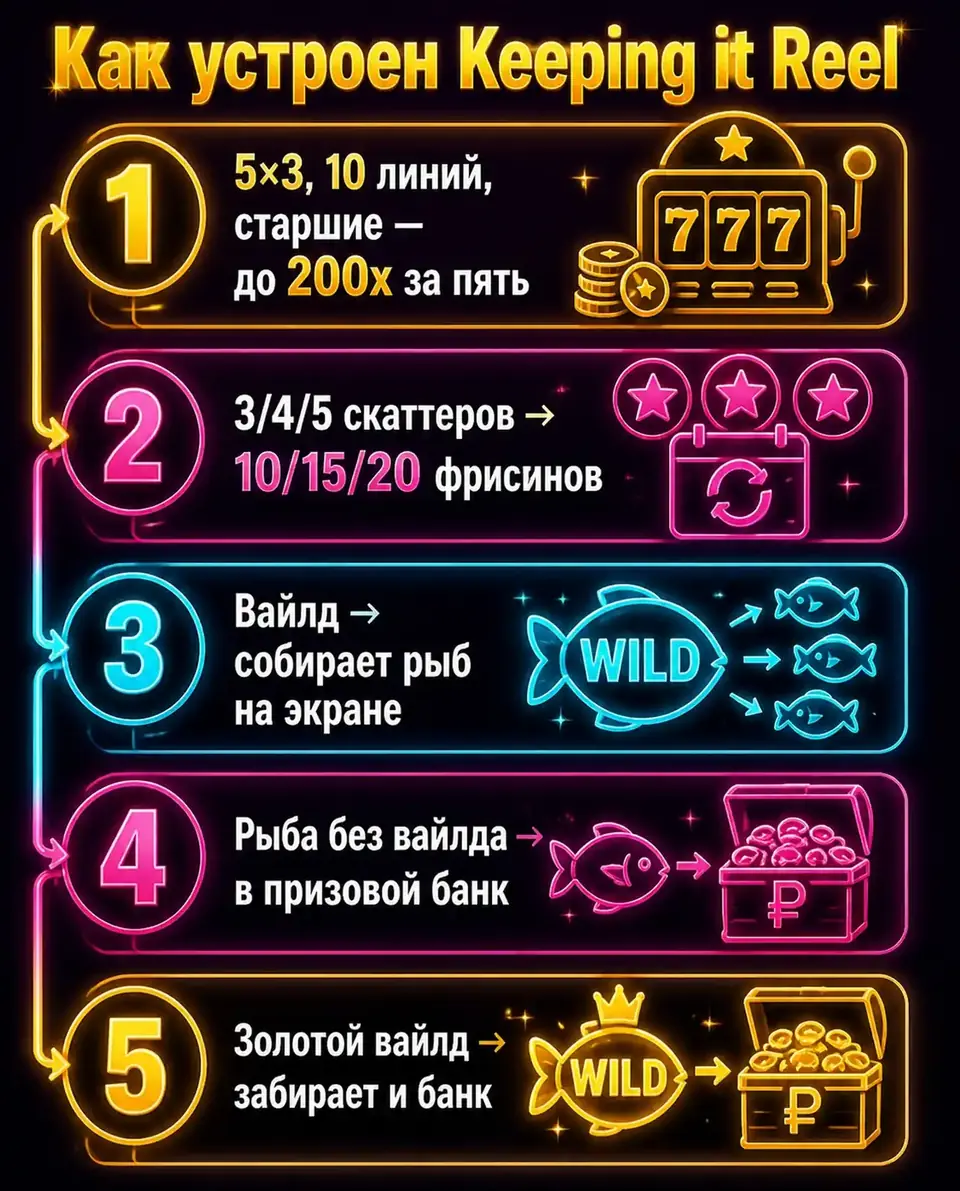 Схема механики Big Bass – Keeping it Reel с призовым банком