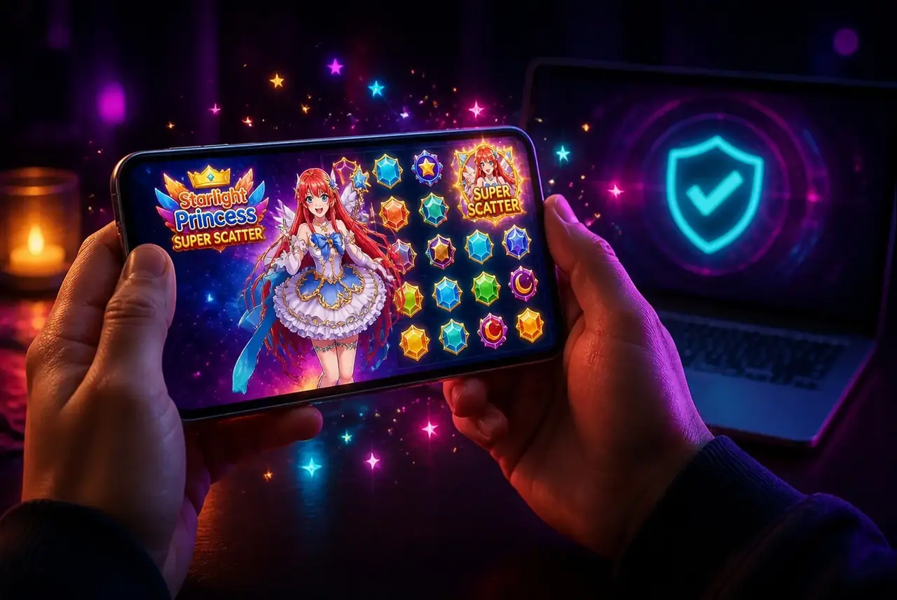 Запуск Starlight Princess Super Scatter на смартфоне после регистрации