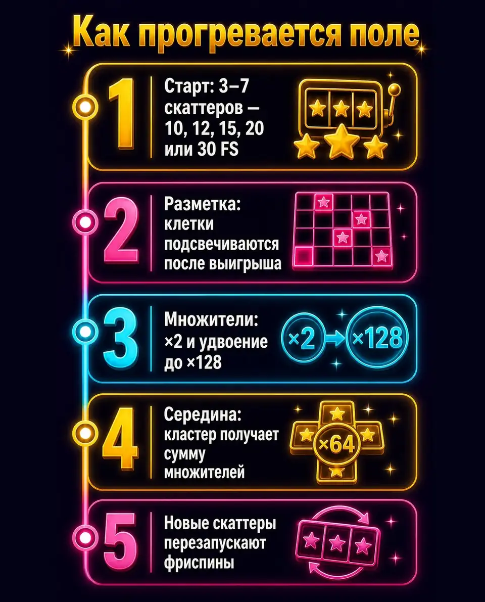Таймлайн фриспинов Sugar Rush Xmas: от разметки до крупных множителей