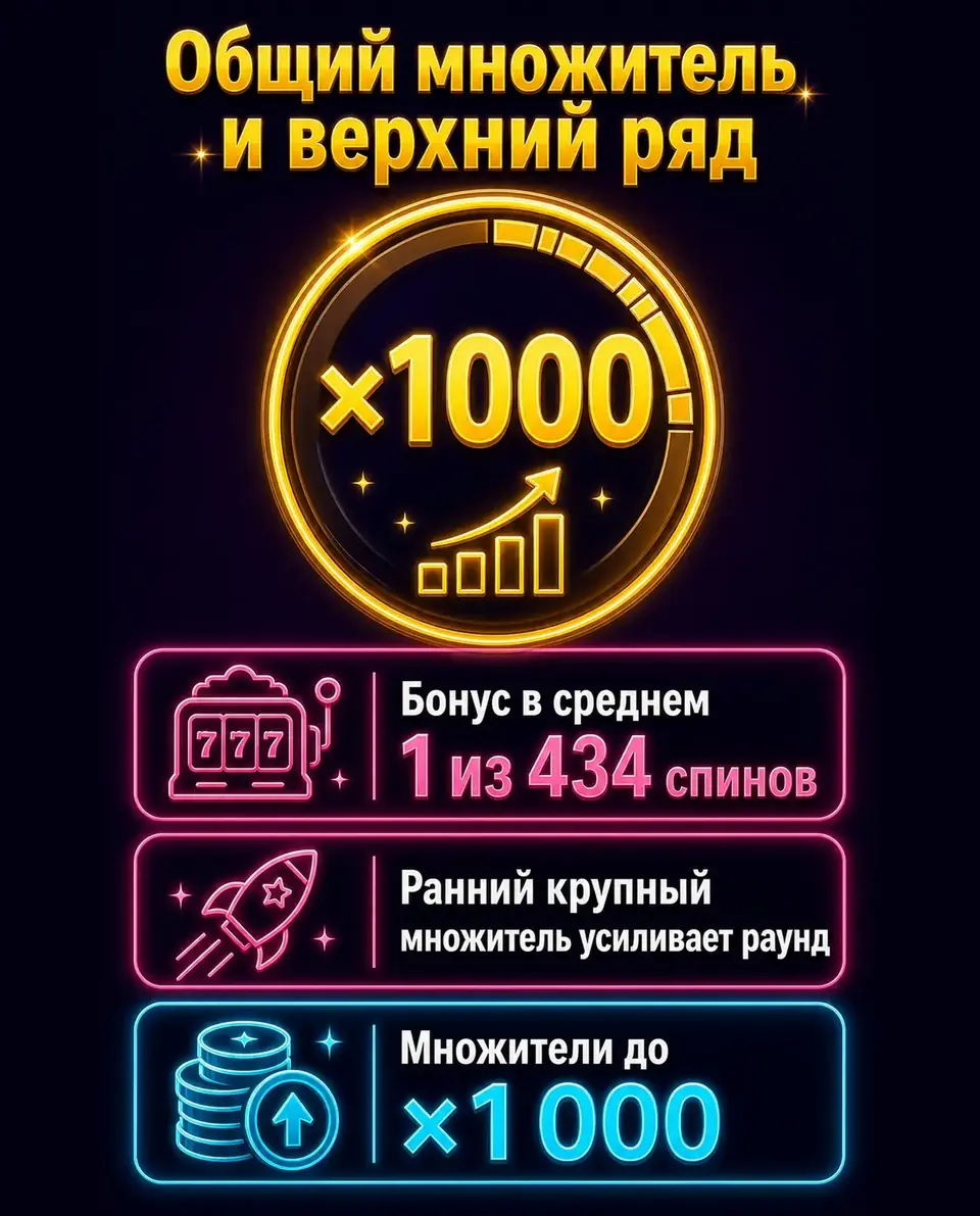 Частота бонуса и общий множитель в Wisdom of Athena 1000